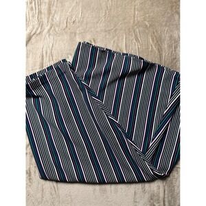 Halogen‎ Womens Multi Color Vertical Stripe Midi Skirt  M Retro Electic Summer